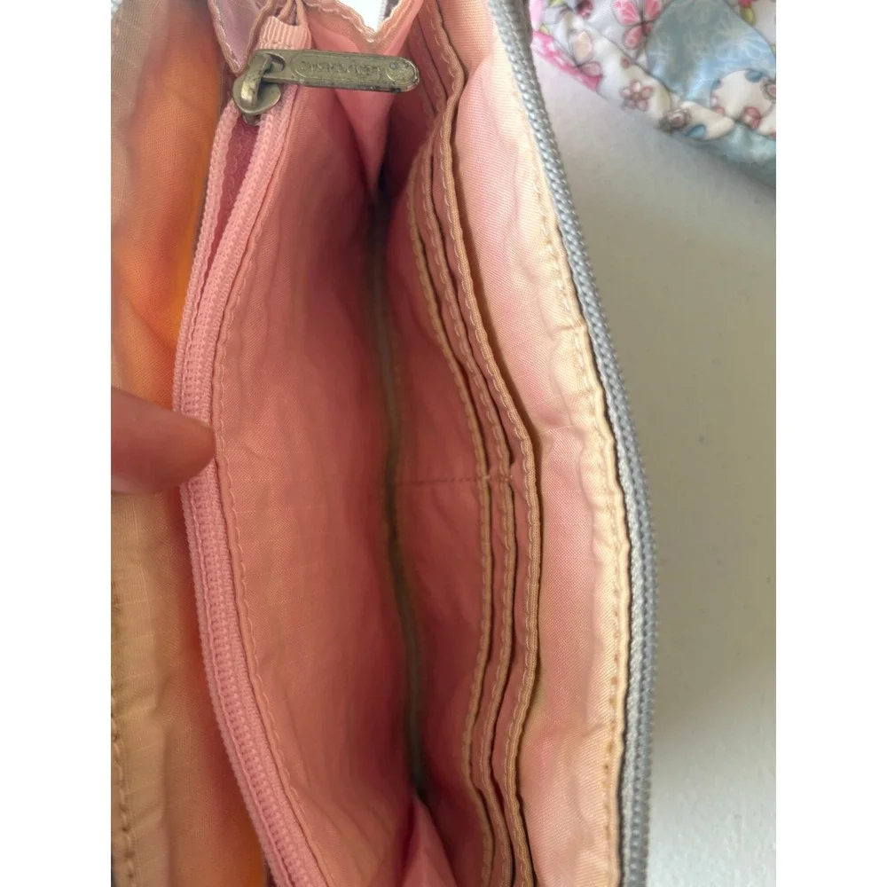 LeSportsac Tote Wallet Set Pink Heart Floral Bag Kawaii Pastel Travel Purse
